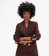 LE BLAZER - THIN WALE CORDUROY IN CHOCOLATE
