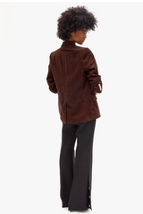 LE BLAZER - THIN WALE CORDUROY IN CHOCOLATE