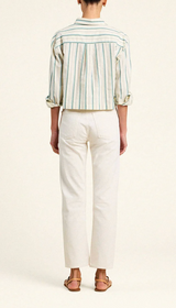 NESSA SHIRT IN VERDE STRIPES