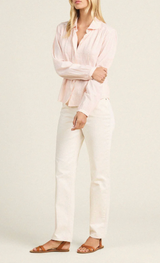 THALIA BLOUSE IN PINK MICRO STRIPE
