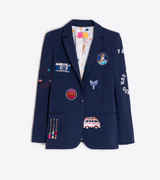 HANNAH NAVY BLUE SUFR EMBROIDERED JCAKET