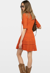 MEMPHISA CO BANDANA DRESS IN TANGERINE