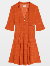 MEMPHISA CO BANDANA DRESS IN TANGERINE