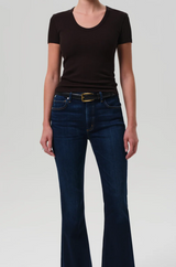 MAUDE U NECK TEE IN COCA