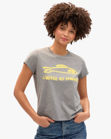 CLASSIC TEE - LIBEREZ LES SARDINES IN GREY MELANGE