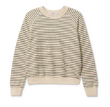 ALEXI FRENCH TERRY STRIPE INSIDE OUT SWEATSHIRT