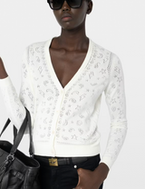 MANALA CO BANDANA CARDIGAN IN EGGSHELL