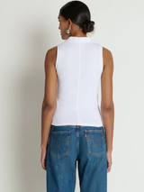 JAYLIN POLO TOP IN WHITE