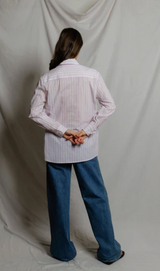 AVALON COTTON POPLIN SLIM FIT BUTTOWN DOWN IN ULTRAVIOLET STRIPE