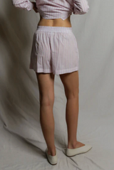 JULIE POPLIN SHORT IN ULTRAVIOLET STRIPE
