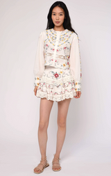 HALLIE TOP IN TEA ROSE EMBROIDERY