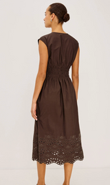 ROXANNE DRESS IN ESPRESSO