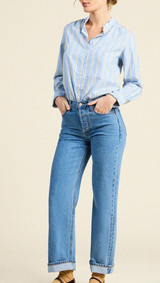 RUMI BLOUSE IN TAHOE STRIPE