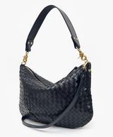 Moyen Messenger - Medium Woven Diagonal in Twilight
