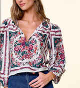 ALICE TOP IN CARMELLA PRINT