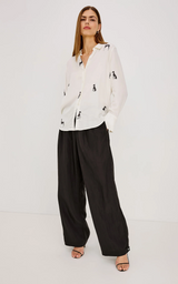 SAIGE BUTTON DOWN IN IVORY WHIPPETS