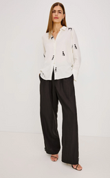 SAIGE BUTTON DOWN IN IVORY WHIPPETS