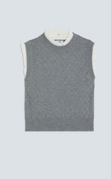 PIREO SWEATER VEST IN GRIS CHINE
