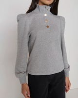 JESSIE SWEATSHIRT IN HEATHER GREY