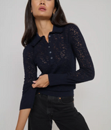 CHLOE LACE SWEATER IN NIGHT SKY