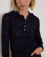 CHLOE LACE SWEATER IN NIGHT SKY