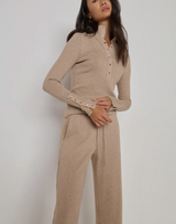 SHEILA TOP IN HEATHER OATMEAL