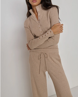 SHEILA TOP IN HEATHER OATMEAL