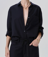 KAYLA SHRUNKEN IN FELTED WOOL NAVY