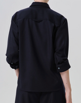 KAYLA SHRUNKEN IN FELTED WOOL NAVY