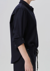 KAYLA SHRUNKEN IN FELTED WOOL NAVY