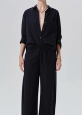 KAYLA SHRUNKEN IN FELTED WOOL NAVY