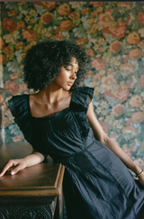 MABLE MIDI DRESS IN BLACK