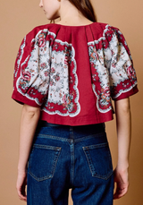 SYLVIA TOP IN VIRELLE PRINT