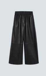 JOY FAUX LEATHER TROUSER IN NOIR