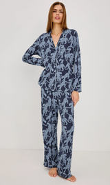 VARRA PAJAMA SET IN MIDNIGHT JAGUAR