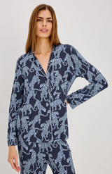 VARRA PAJAMA SET IN MIDNIGHT JAGUAR