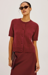 ROMAN CARDIGAN IN CRIMSON