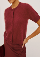ROMAN CARDIGAN IN CRIMSON