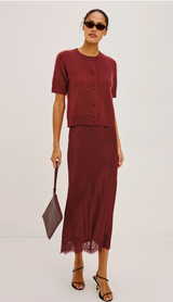 ROMAN CARDIGAN IN CRIMSON