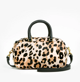 Petite Claudine - Snow Leopard Hair-On in Cream/Black