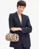 Petite Claudine - Snow Leopard Hair-On in Cream/Black
