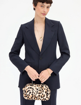 Petite Claudine - Snow Leopard Hair-On in Cream/Black