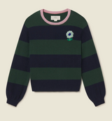 RYANN SWEATER IN NAVY & GREEN