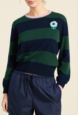 RYANN SWEATER IN NAVY & GREEN