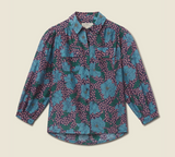 ZOLA BLOUSE IN MIDNIGHT TRELLIS