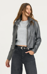 KATRINA PATINA LEATHER IN GRAPHITE