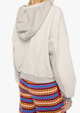 THE HALF BASE HOODIE IN LIGHT HEATHER GREY