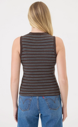 RIB STRIPE SHELL IN COFFEE