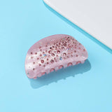 Sparkling Iridescent Crystal half Moon Hair Claw