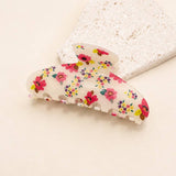 FLORAL FLOWER HAIR CLAW CLIP